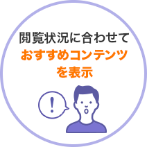 閲覧状況に合わせておすすめコンテンツを表示