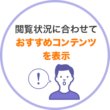 閲覧状況に合わせておすすめコンテンツを表示